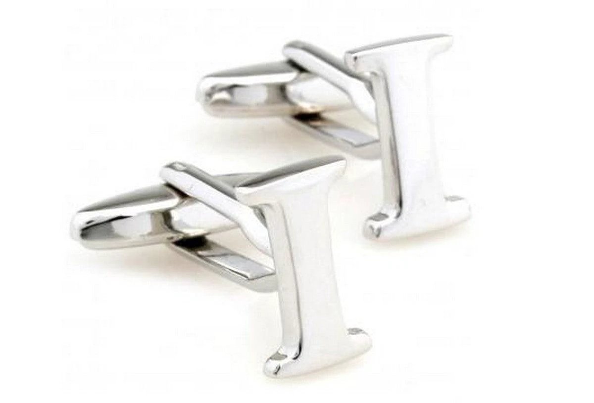 letter I design cufflinks by Frederick Thomas Handmade Mens Ties