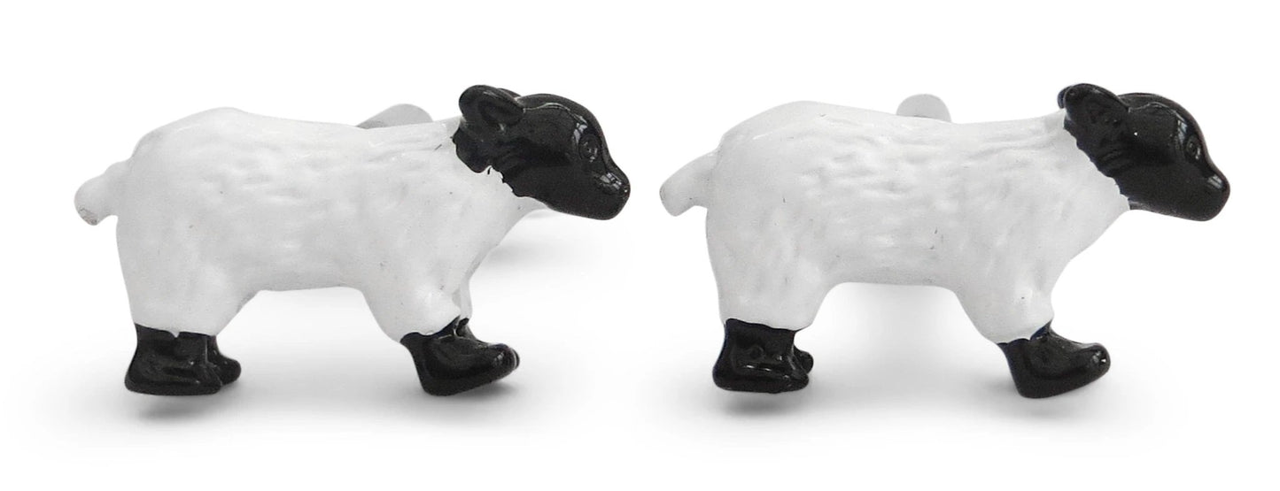 white and black sheep cufflinks by Frederick Thomas Handmade Mens Ties
