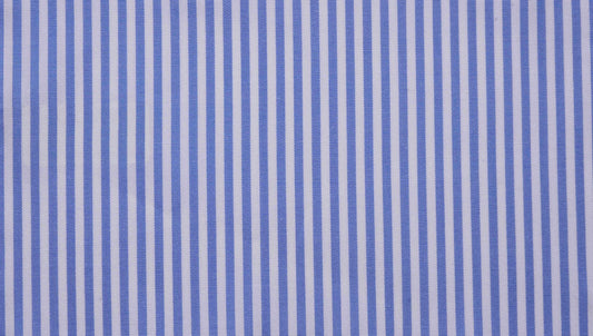 WH Taylor Shirtmakers Blue Bengal Stripe Poplin Men's Bespoke Shirt by whtshirtmakers.com