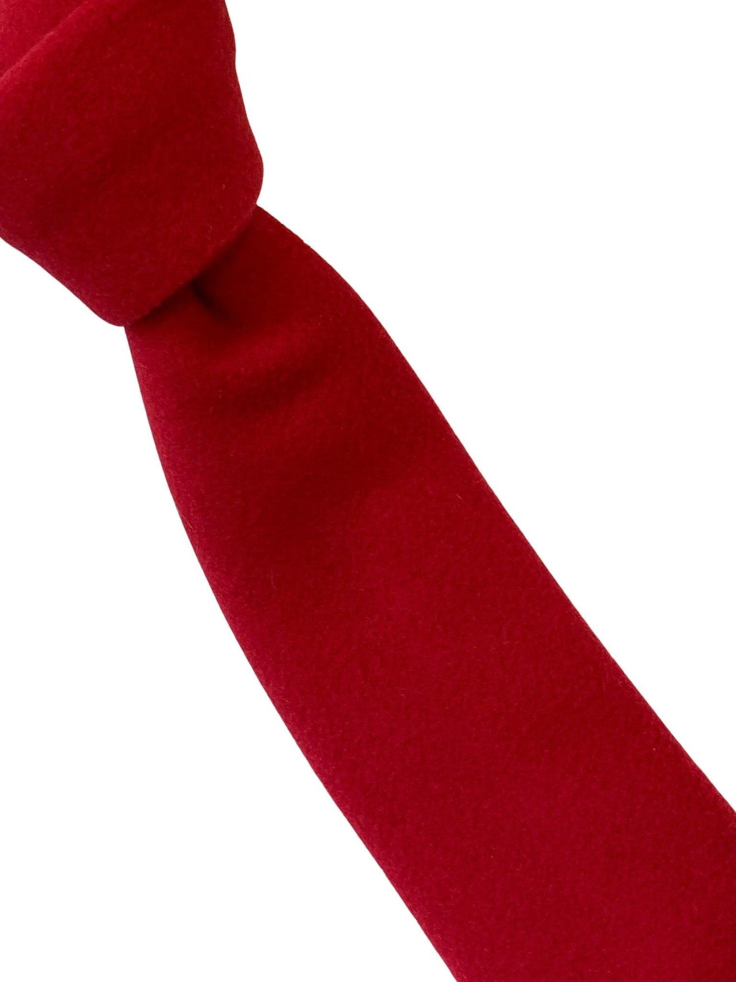 bright red wool mens classic width tie by Frederick Thomas Handmade Mens Ties