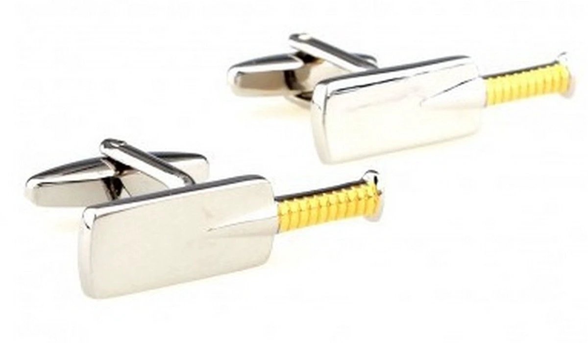 cricket bat design cufflinks by Frederick Thomas Handmade Mens Ties
