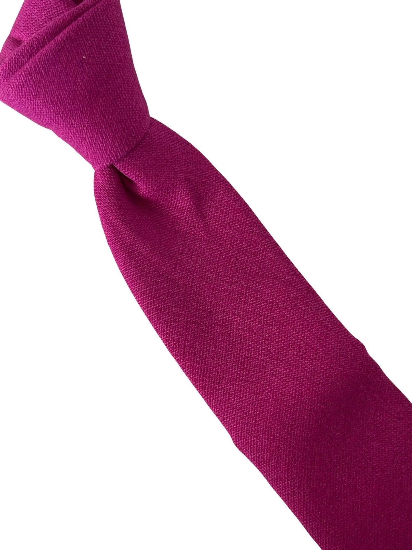 Frederick Thomas Handmade Cotton Tie - Bold Hot Fuchsia Magenta Hue For Modern Professional Style by Frederick Thomas Handmade Mens Ties