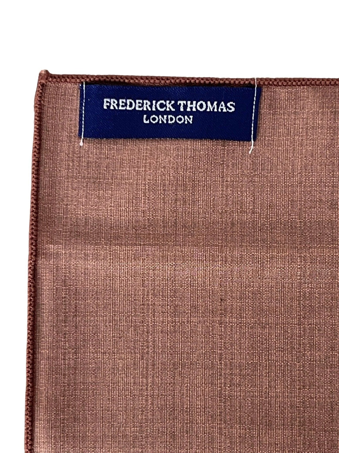 Matching Dusty Earthy Red Brick Bamboo Tie And Pocket Square - Handcrafted Luxury Set For Charcoal Navy And Grey Suits by Frederick Thomas Handmade Mens Ties