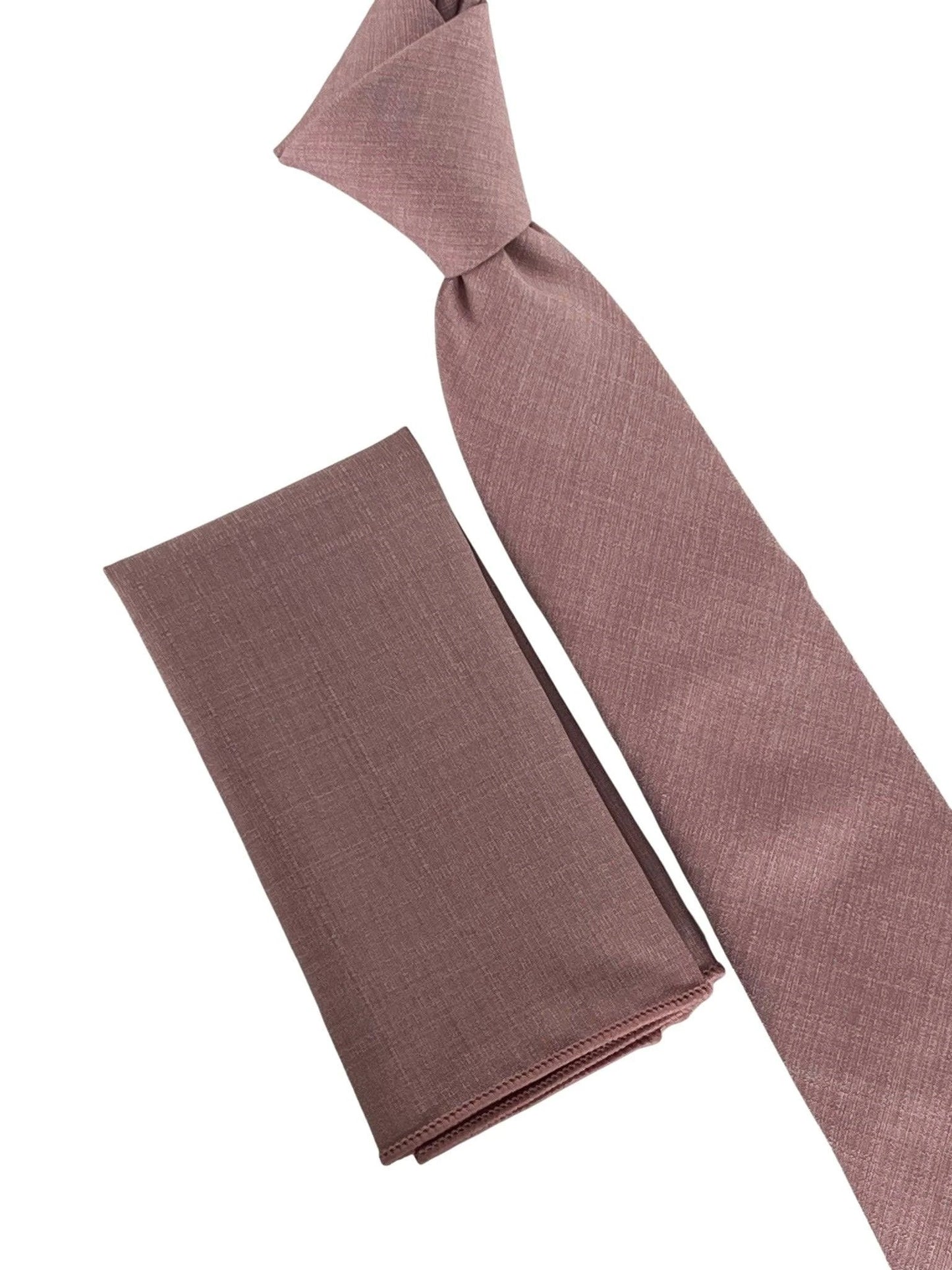 Dusky Dusty Pink Brick Bamboo Tie - Handcrafted Sustainable Luxury For Professionals In The Boardroom by Frederick Thomas Handmade Mens Ties
