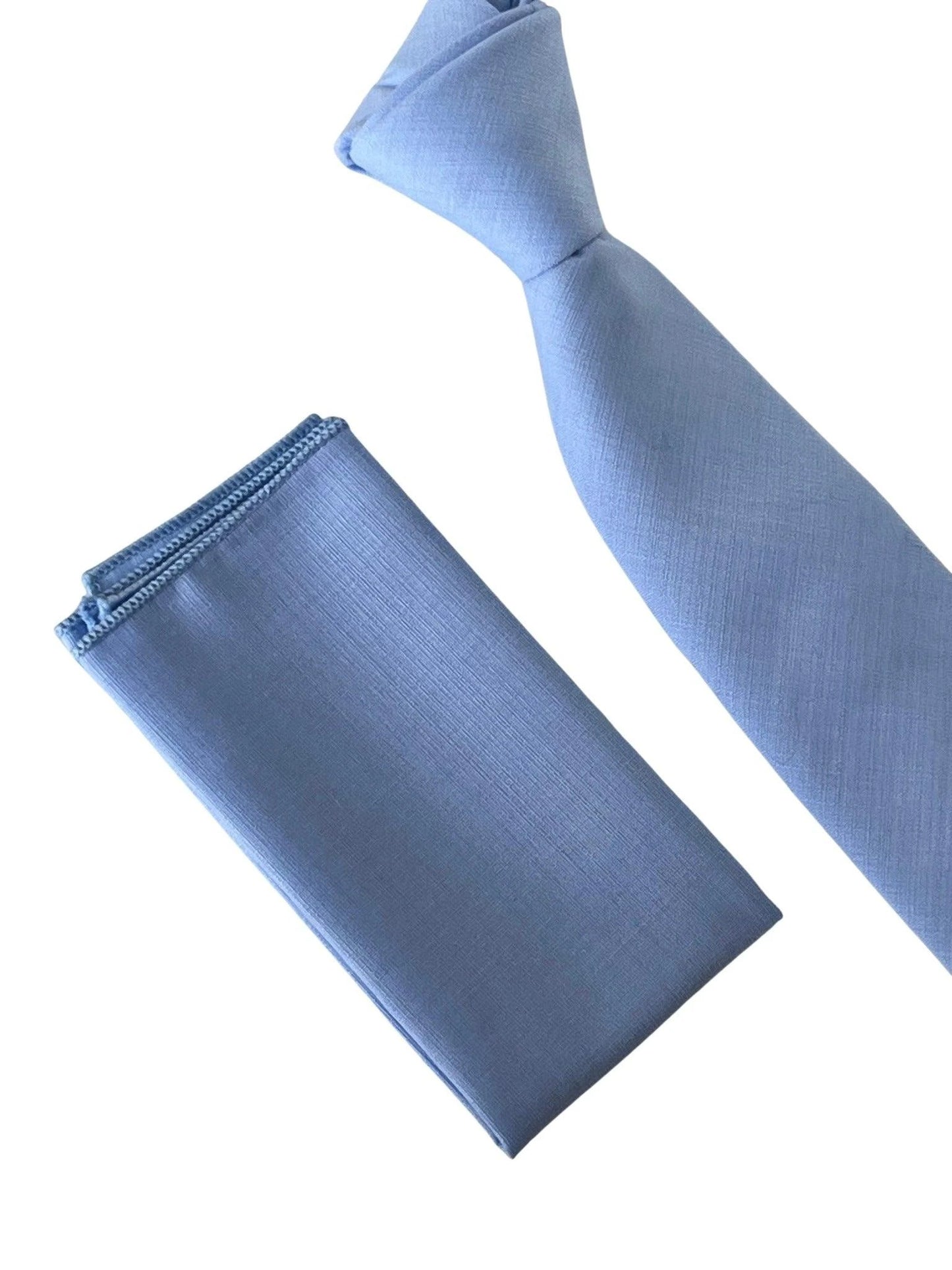 Light Baby Dusky Pale Blue Bamboo Tie - Handmade Bamboo Tie for Luxury Professionals by Frederick Thomas Handmade Mens Ties