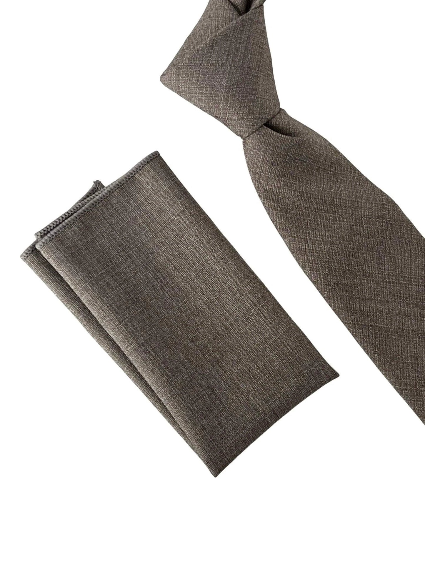 Beige Taupe Brown Bamboo Tie - Handcrafted Luxury With Natural Bamboo Fibre Texture by Frederick Thomas Handmade Mens Ties