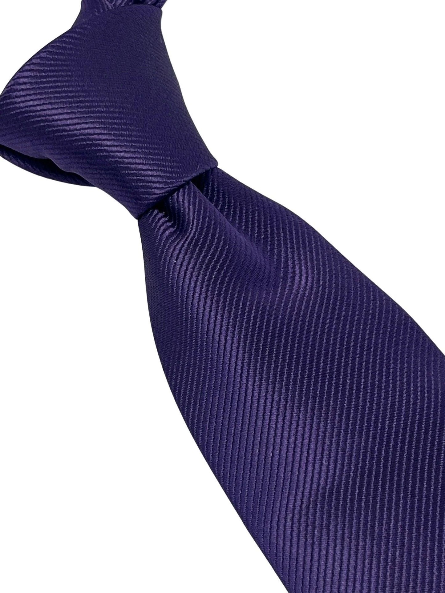 Dark Indigo Grape Purple Handmade Tie By Frederick Thomas - Handcrafted Elegance For Professional Attire by Frederick Thomas Handmade Mens Ties