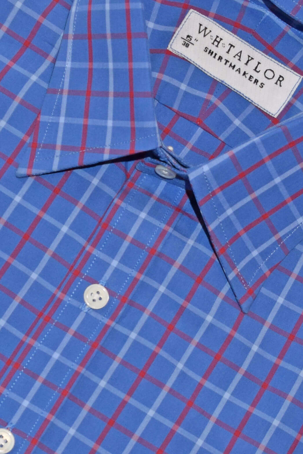 Blue and Red Plaid Check Twill Men's Bespoke Shirt - Contemporary Take on a Timeless Pattern for Versatile Styling by whtshirtmakers.com