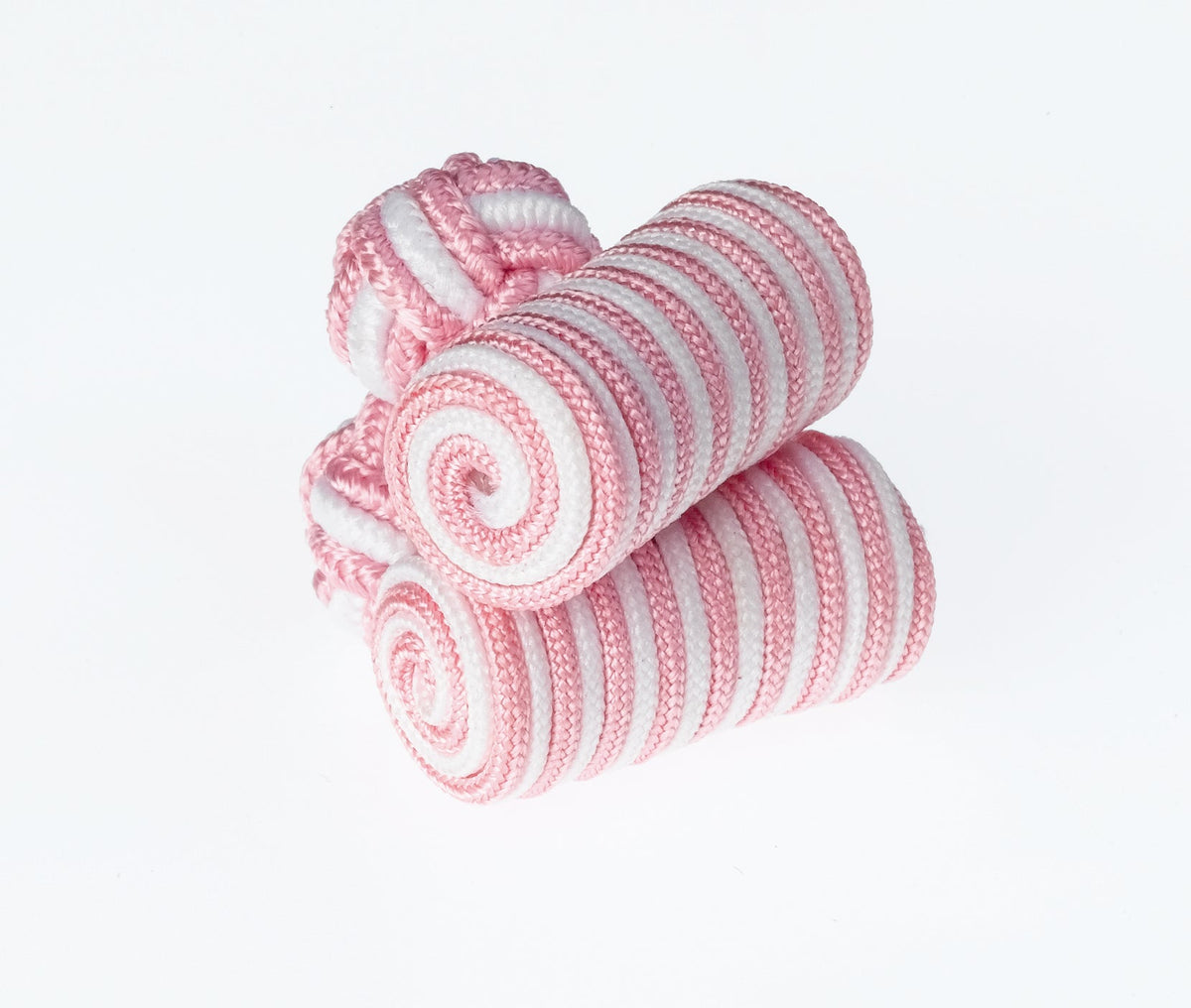 Pink And White Barrel Cufflinks By Ringhart Shirting Fabrics by Ringhart Shirting Fabrics