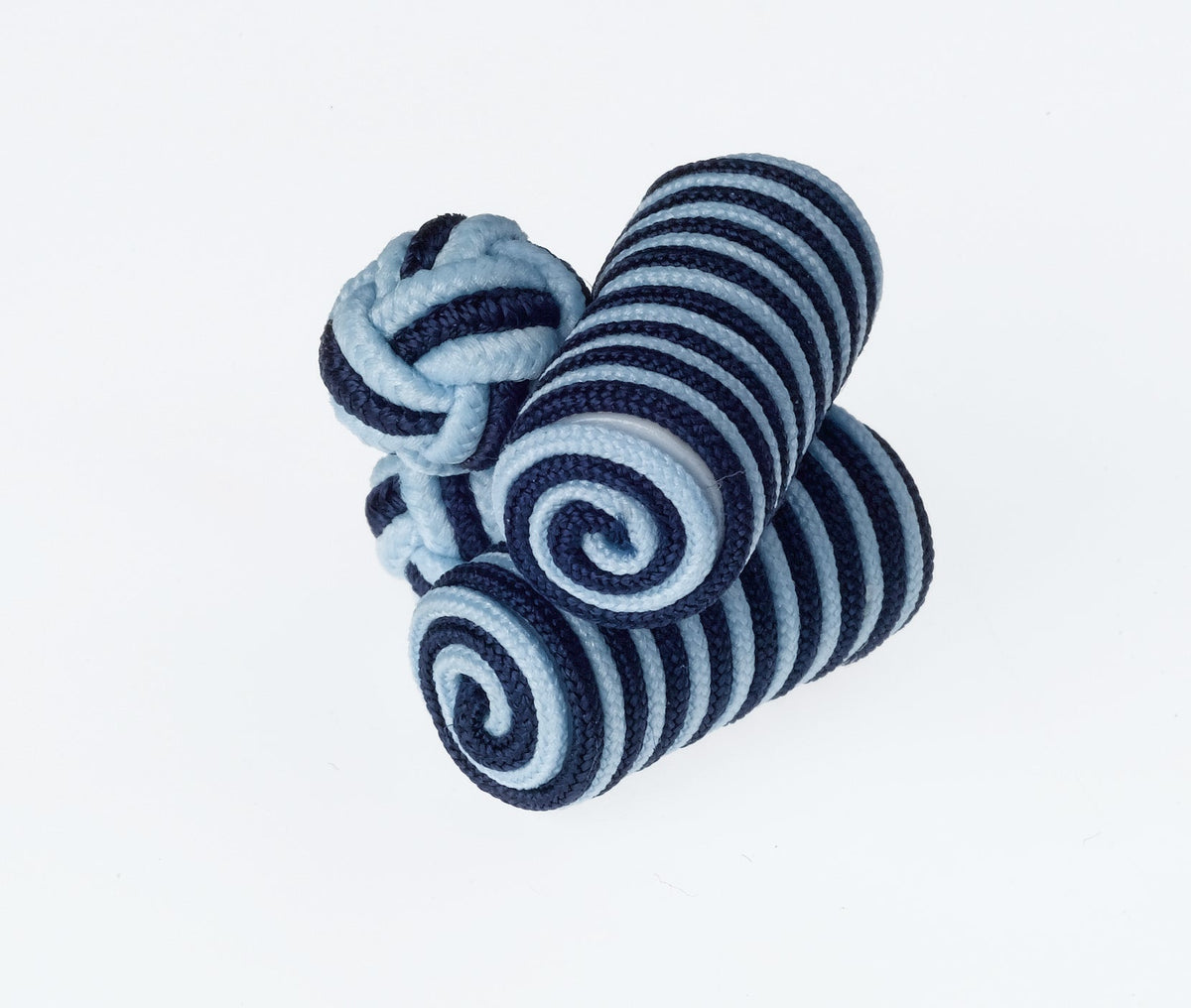 Sky and Navy Barrels Cufflinks by Ringhart Shirting Fabrics by Ringhart Shirting Fabrics