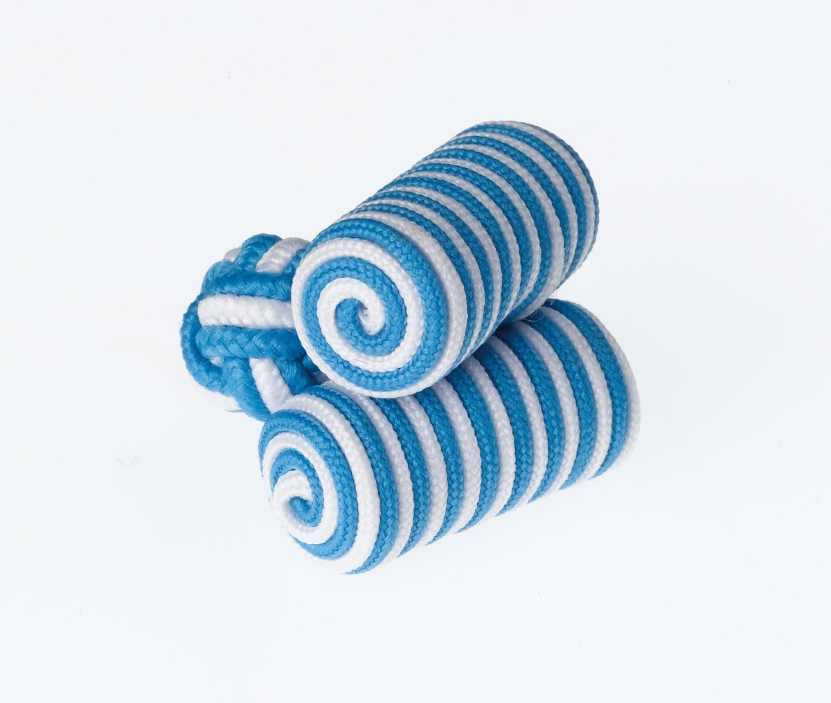 Turquoise and White Barrel Cufflinks by Ringhart Shirting Fabrics by Ringhart Shirting Fabrics