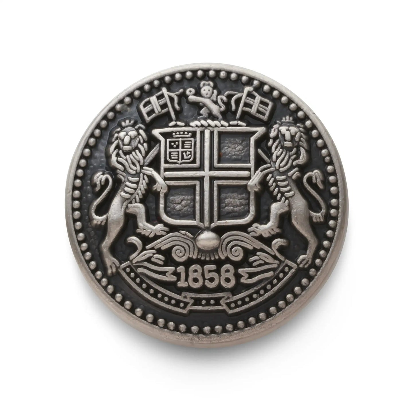East India Company Blazer Button In Antique Silver by Benson & Clegg