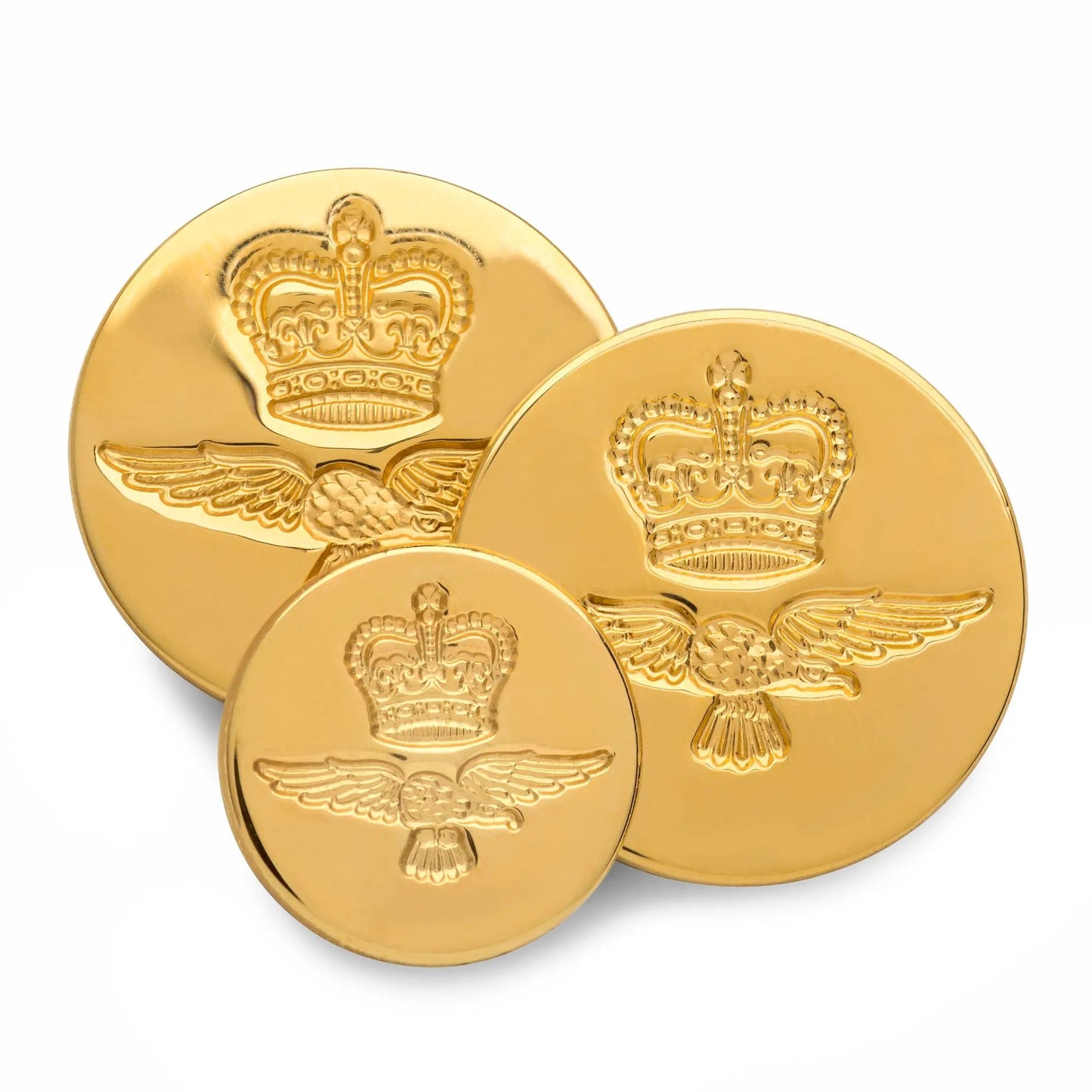 Royal Air Force Blazer Button Set In Gold by Benson & Clegg