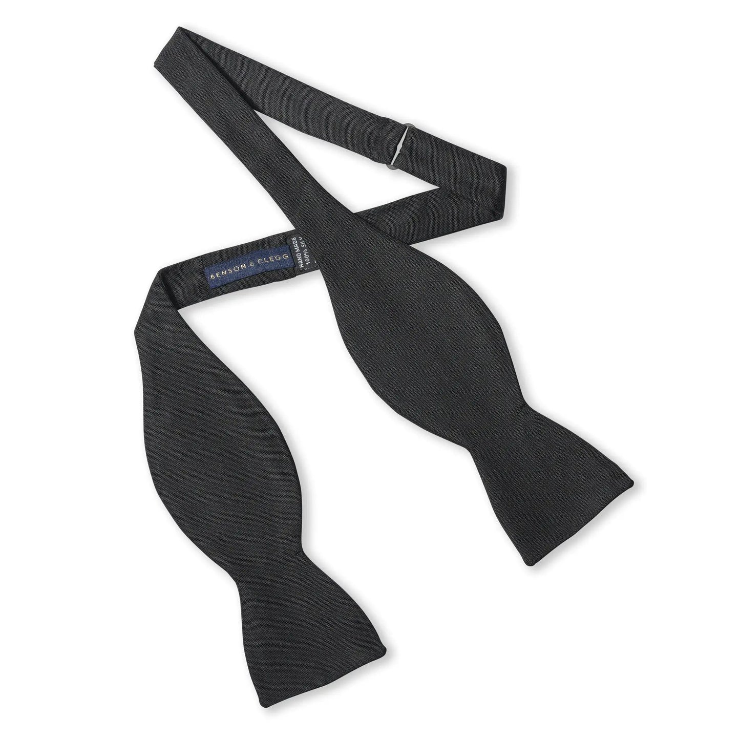 Black Barathea Silk Self-Tie Bow Tie by Benson & Clegg