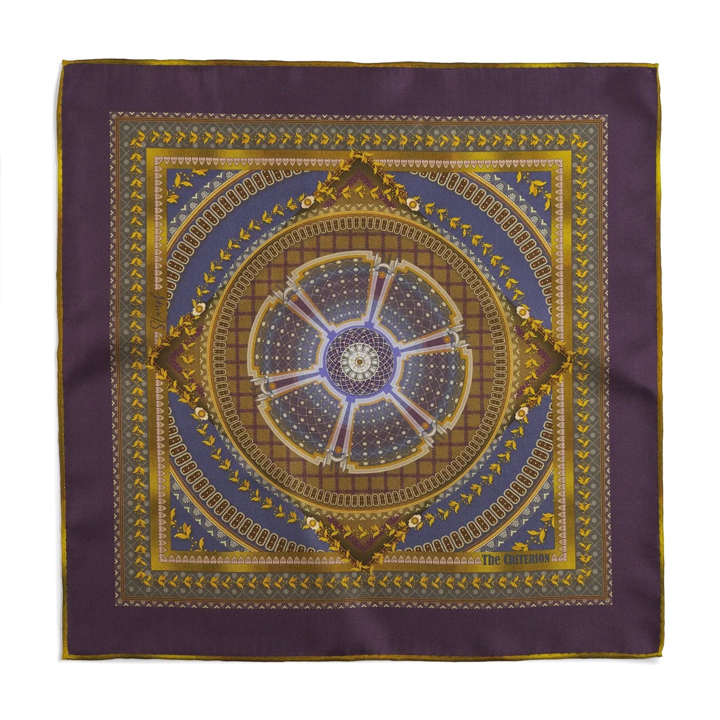 Criterion Theatre Purple Pocket Square by Benson & Clegg