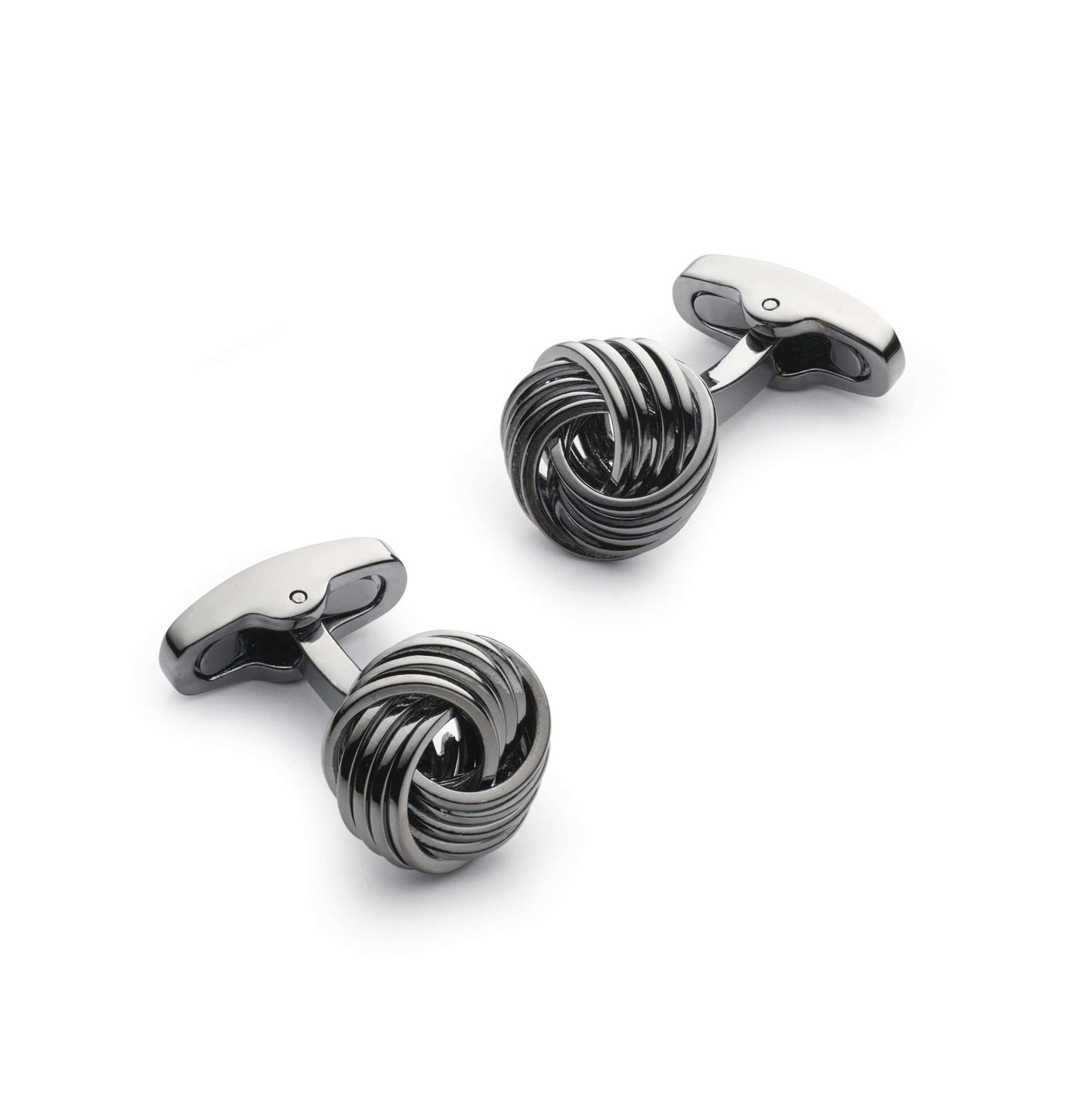 Knot Cufflinks In Gunmetal