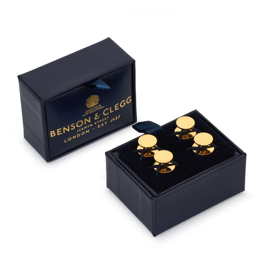 22ct Gold Plated Sterling Silver Dress Studs by Benson & Clegg