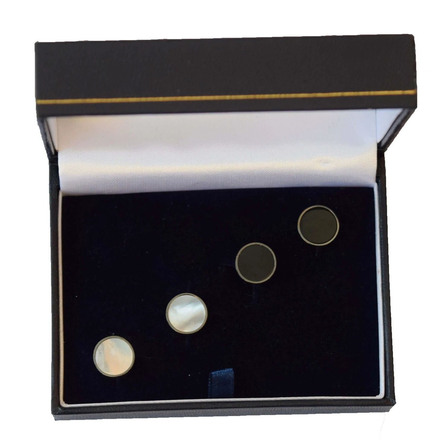 Reversible Silver Evening Dress Stud Set - whtshirtmakers.com