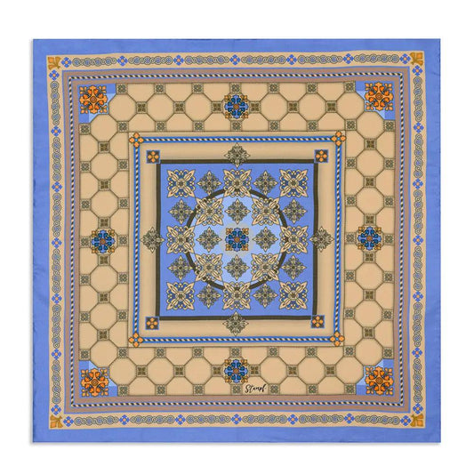 Burlington House Stone Pocket Square by Benson & Clegg