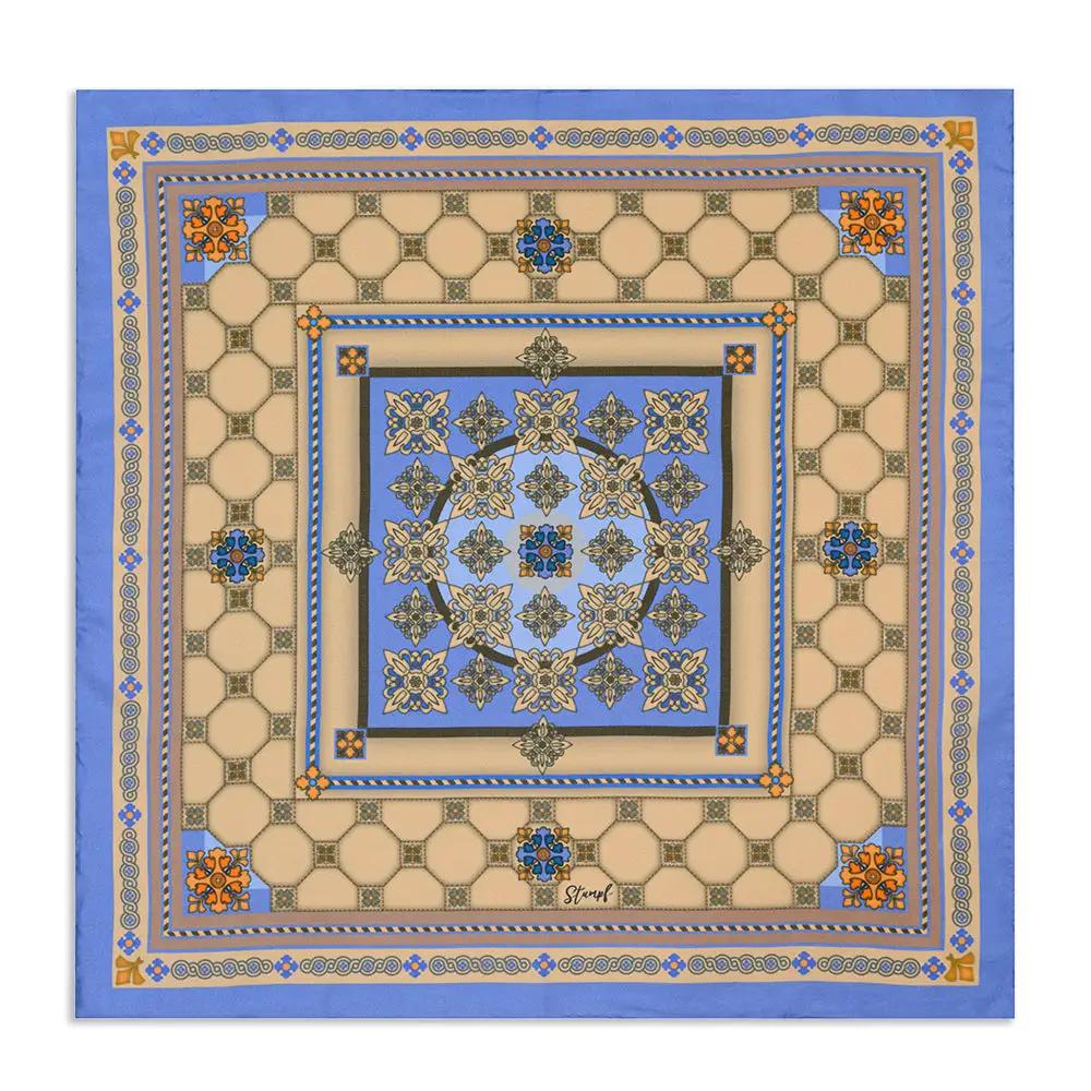 Burlington House Stone Pocket Square by Benson & Clegg