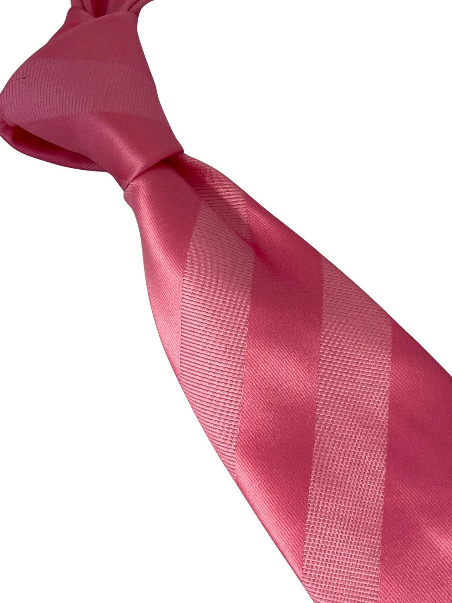 Light Rose Pink and Baby Pale Pastel Pink Striped Tie - Handmade Elegance for the Discerning Professional by Frederick Thomas Handmade Mens Ties