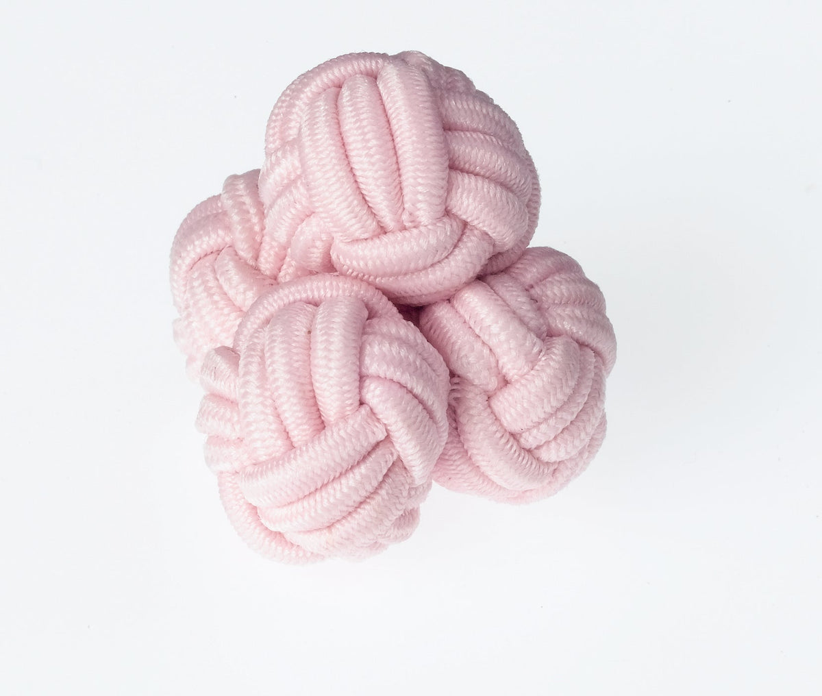 K08 Baby Pink Knots Cufflinks Elegant Shirt Accessory by Ringhart Shirting Fabrics