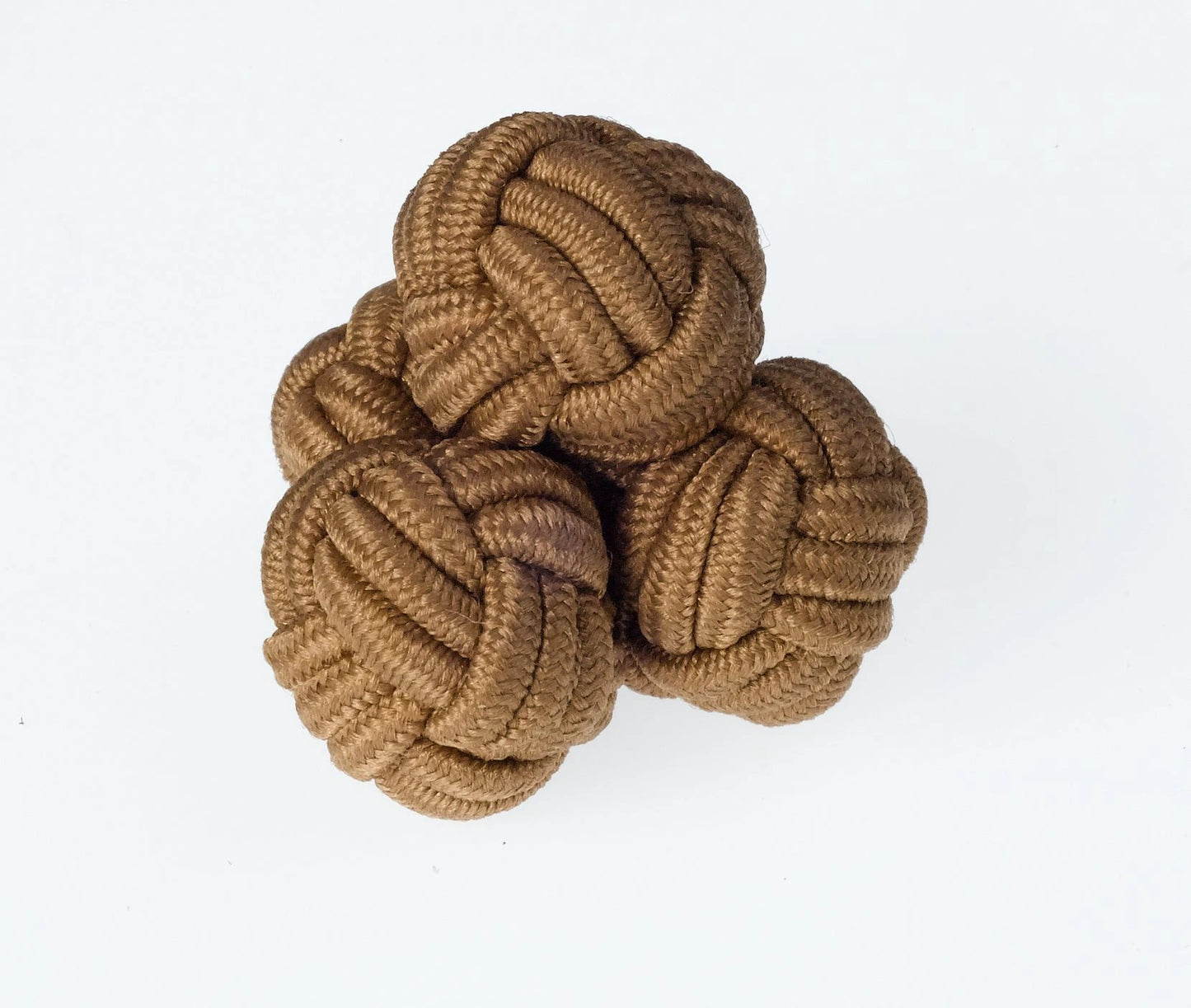 Beige Knots Cufflinks by Ringhart Shirting Fabrics by Ringhart Shirting Fabrics