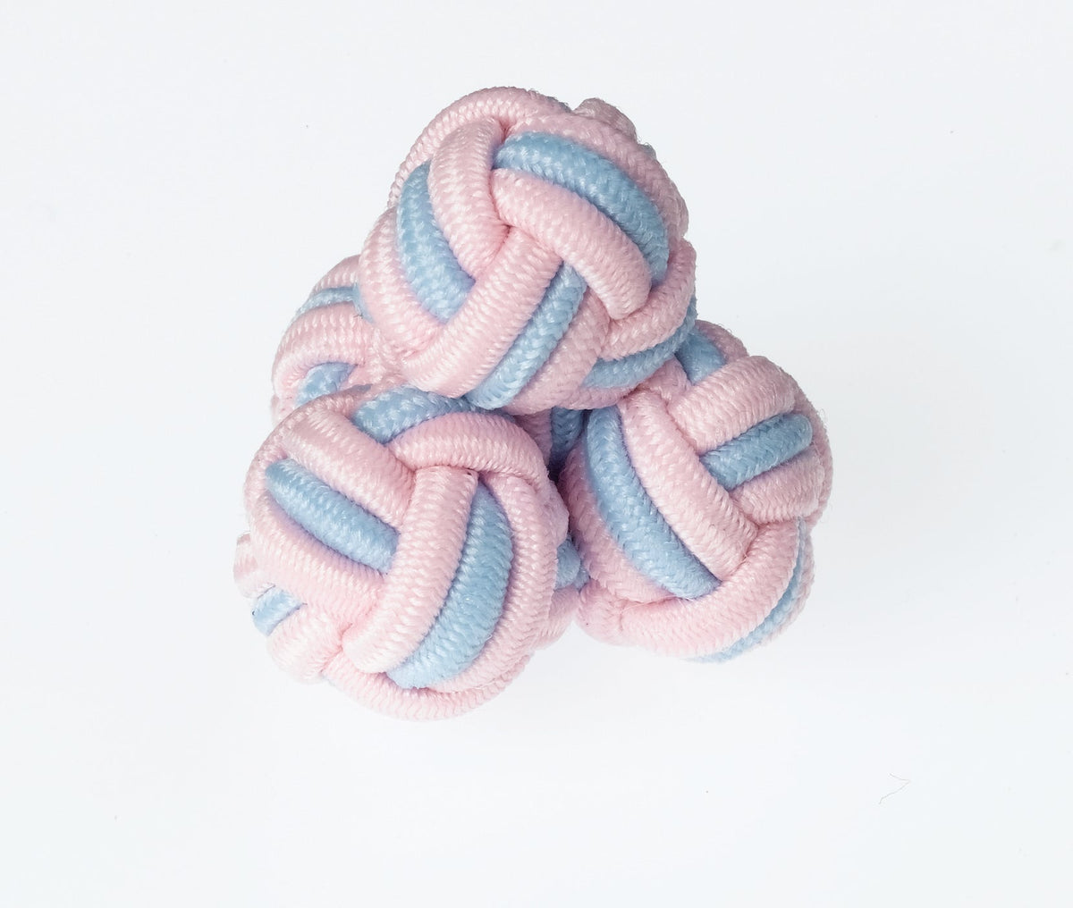 K33 Pink and Sky Knots Cufflinks by Ringhart Shirting Fabrics by Ringhart Shirting Fabrics