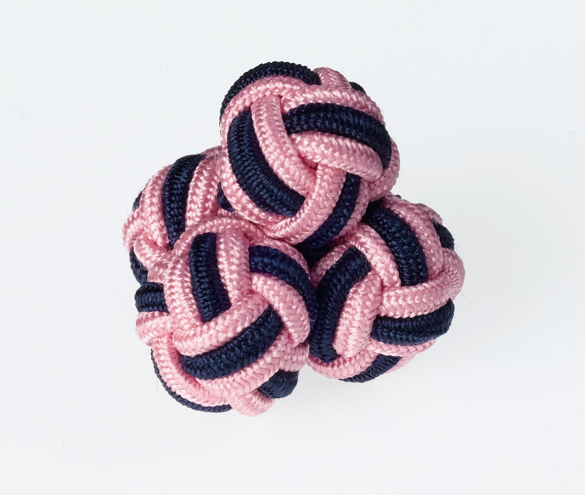 K34 Pink and Navy Knots Cufflinks by Ringhart Shirting Fabrics by Ringhart Shirting Fabrics