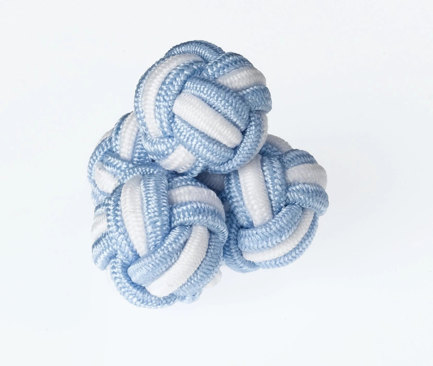 K35 Sky White Knots Cufflinks by Ringhart Shirting Fabrics by Ringhart Shirting Fabrics