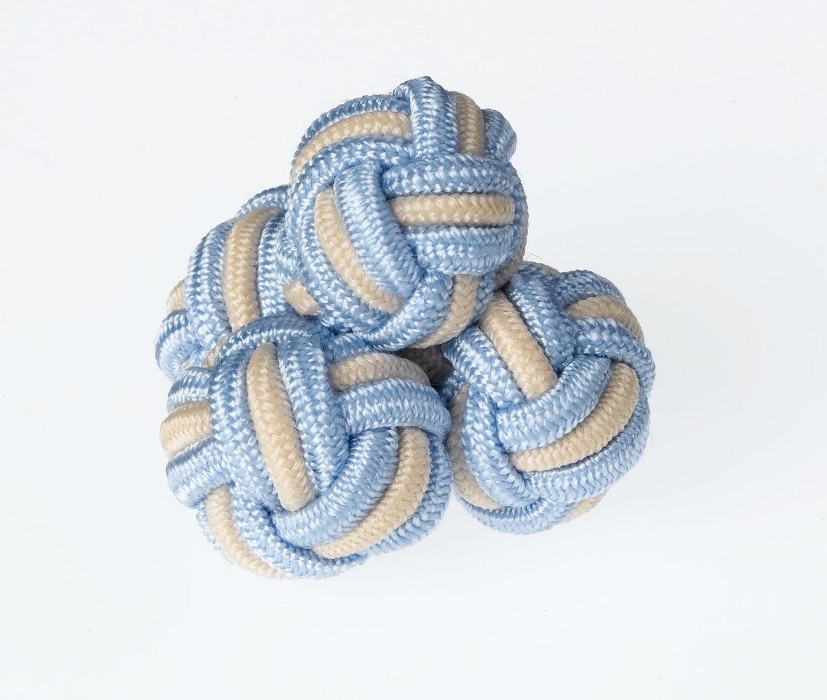K36 Sky and Tan Knots Cufflinks by Ringhart Shirting Fabrics by Ringhart Shirting Fabrics
