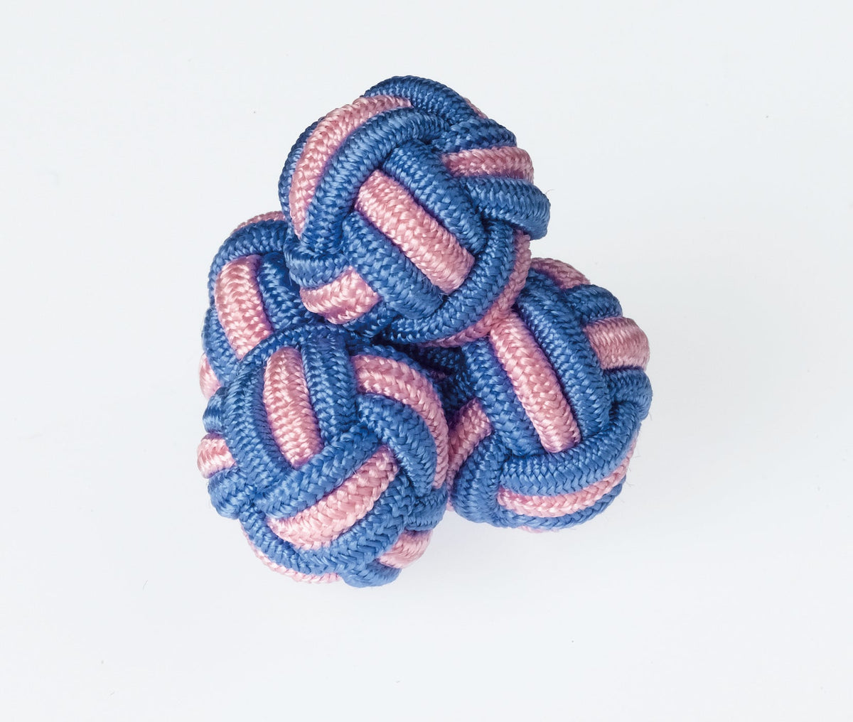 Blue And Pink Knots Cufflinks Ringhart Shirting Fabrics by Ringhart Shirting Fabrics