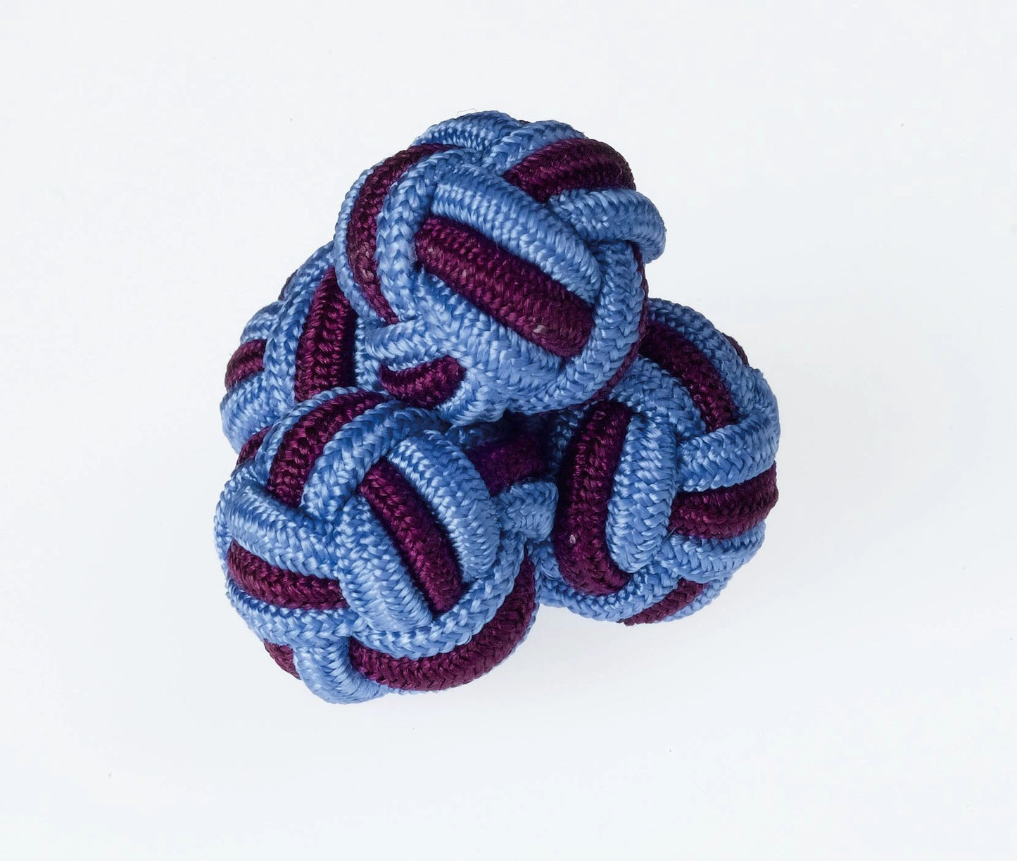 K49 Blue and Purple Knot Cufflinks by Ringhart Shirting Fabrics by Ringhart Shirting Fabrics