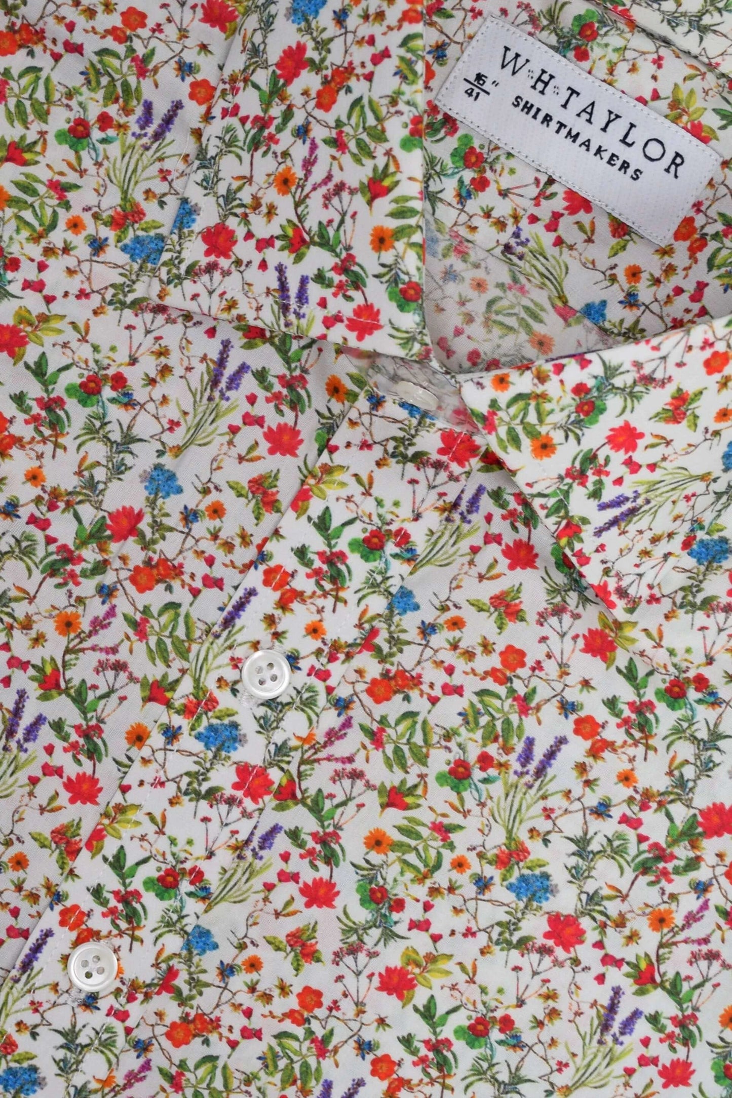 Small Floral Pattern Men's Bespoke Shirt - Made To Measure Fit With Bold Floral Design And All Day Comfort by whtshirtmakers.com