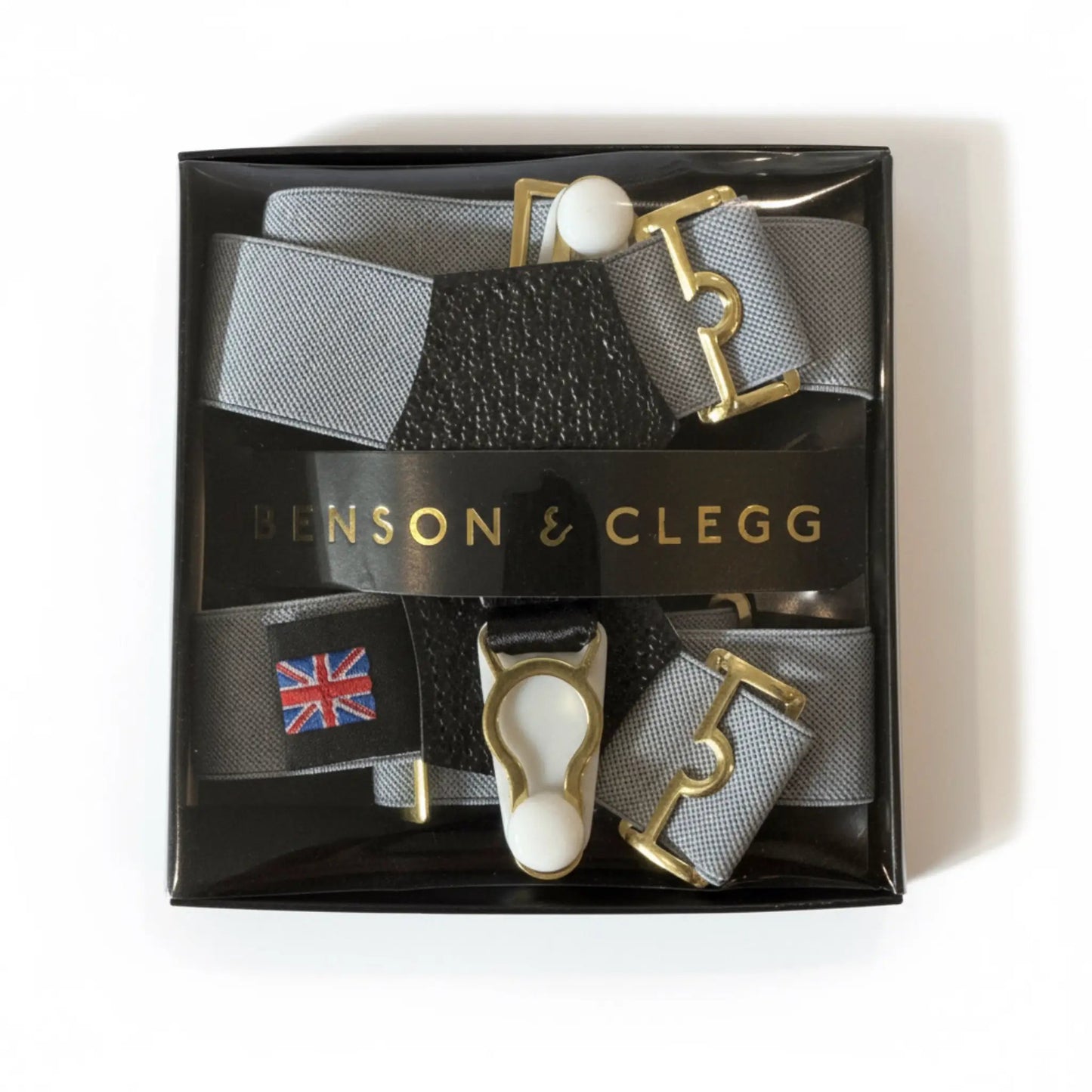Sock Suspenders In Dove Grey by Benson & Clegg