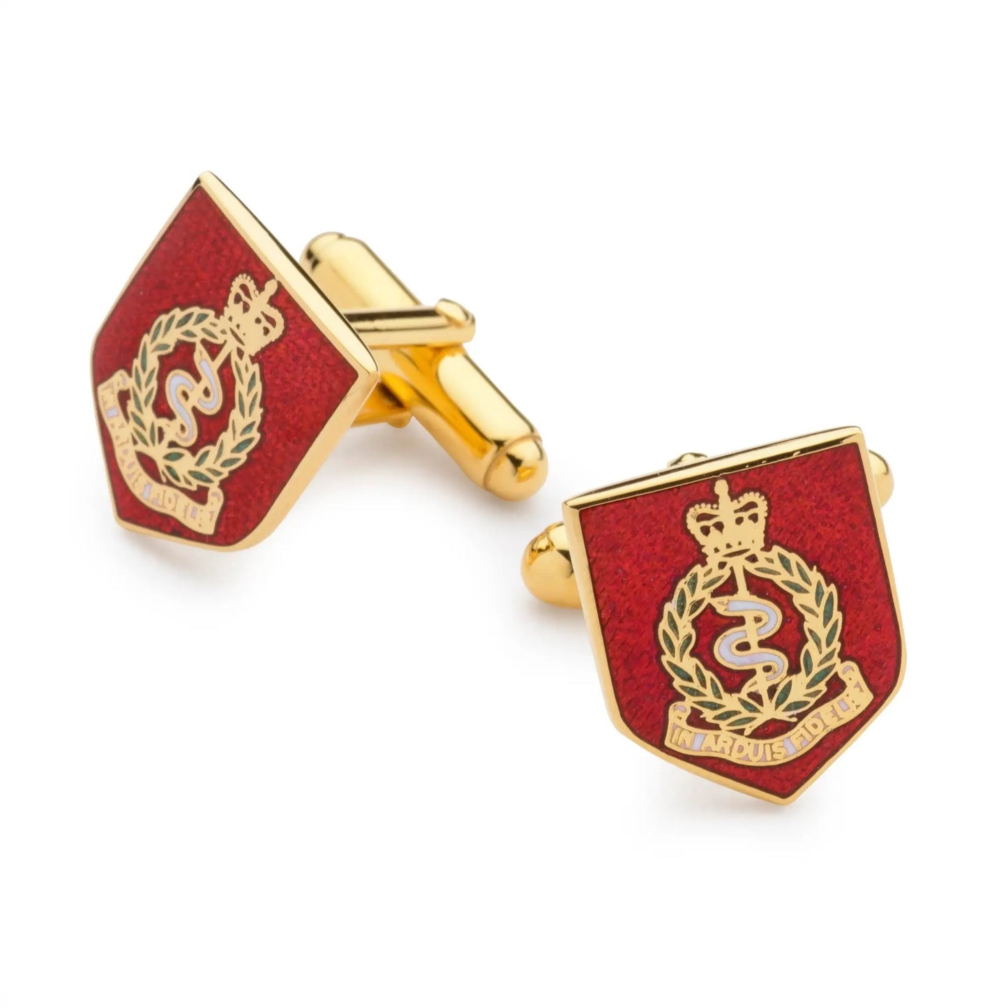 Royal Army Medical Corps Enamel Shield Cufflinks by Benson & Clegg