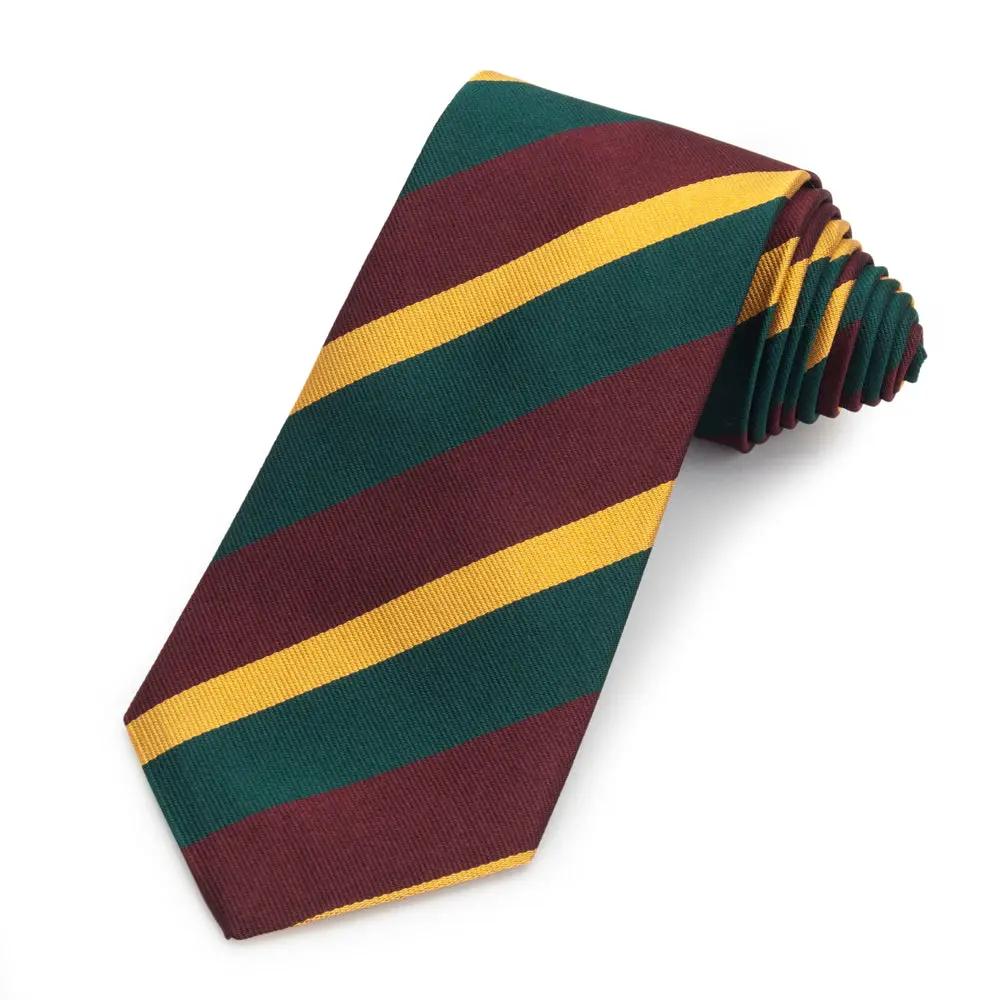 The Royal Dragoon Guards Three-Fold Silk Reppe Tie by Benson & Clegg