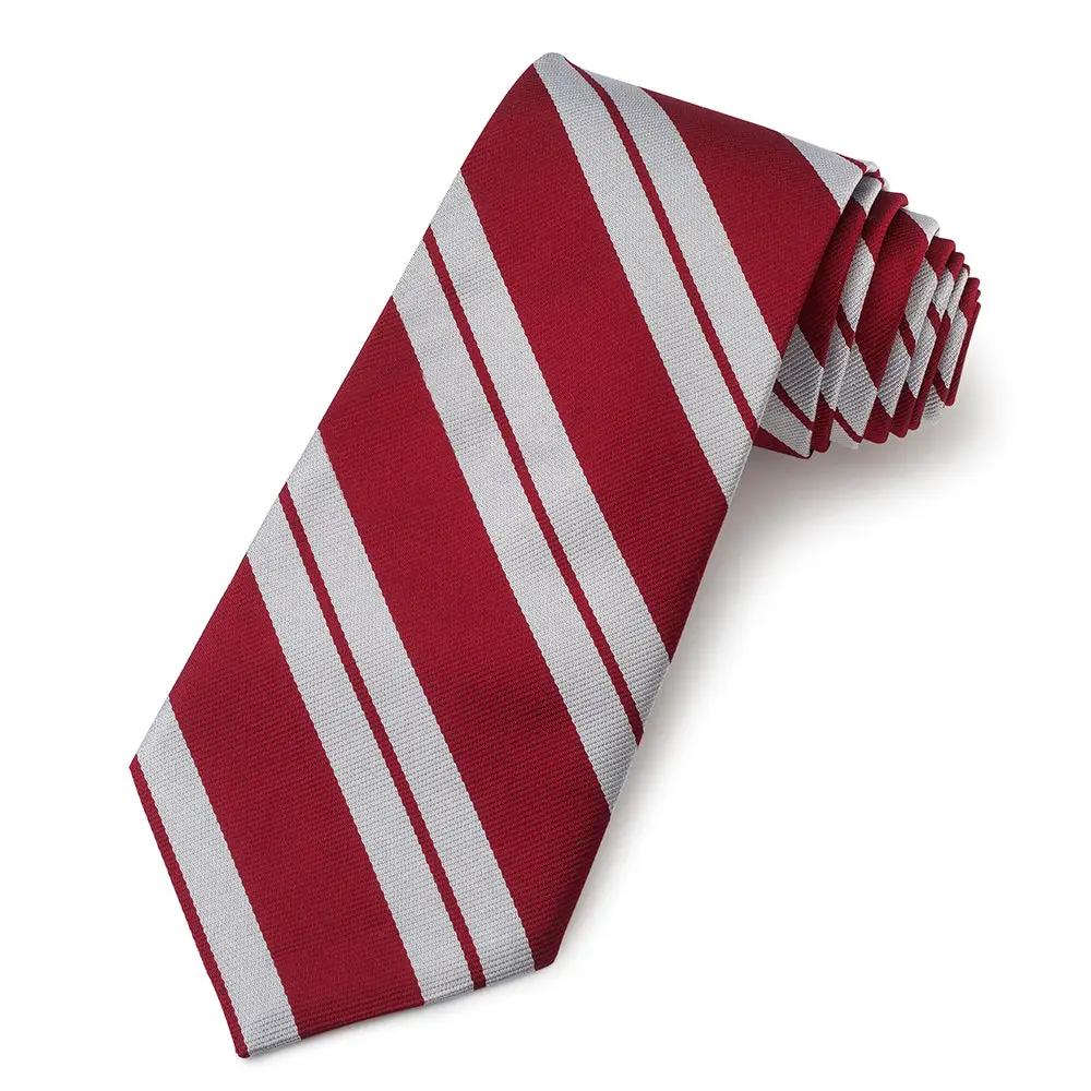 The Queen's Royal Lancers Three-Fold Silk Reppe Tie by Benson & Clegg