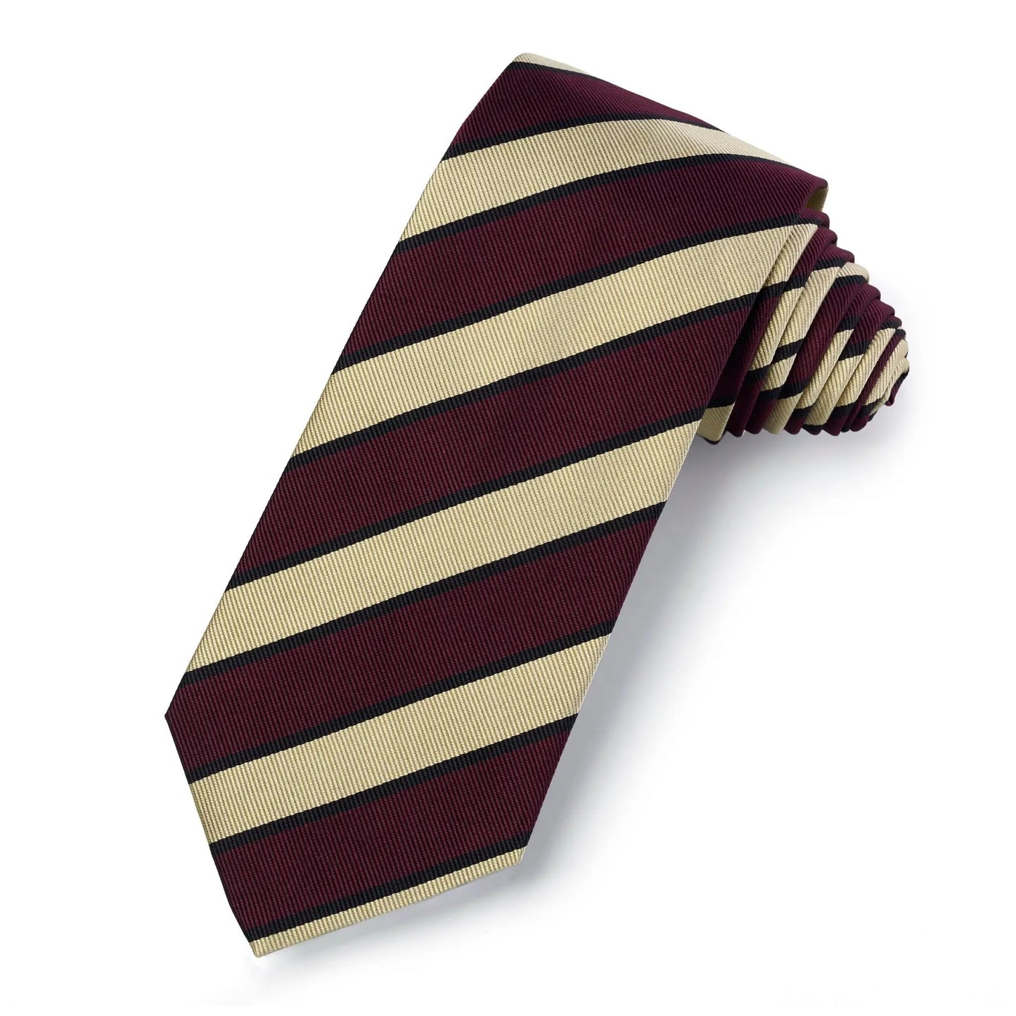West Indian Regiment Three-Fold Silk Reppe Tie by Benson & Clegg