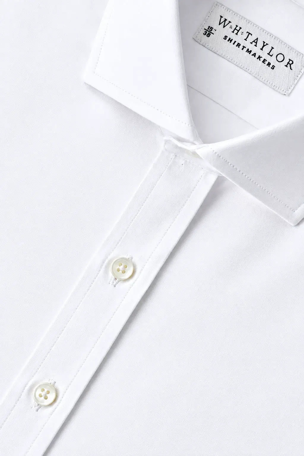 WH Taylor Shirtmakers Pack of Three Plain White Cotton Poplin Men's Bespoke Shirt by whtshirtmakers.com
