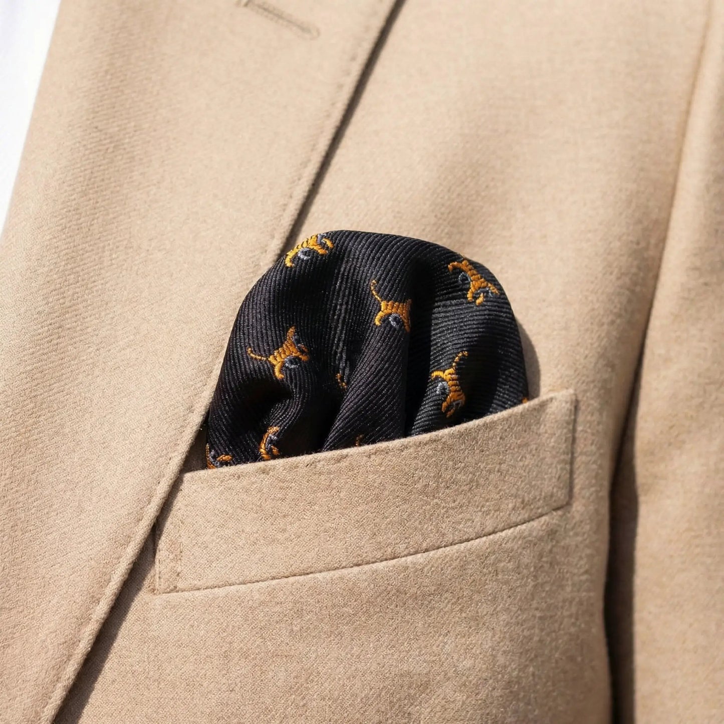 Tiger Pocket Square by OFL Ties