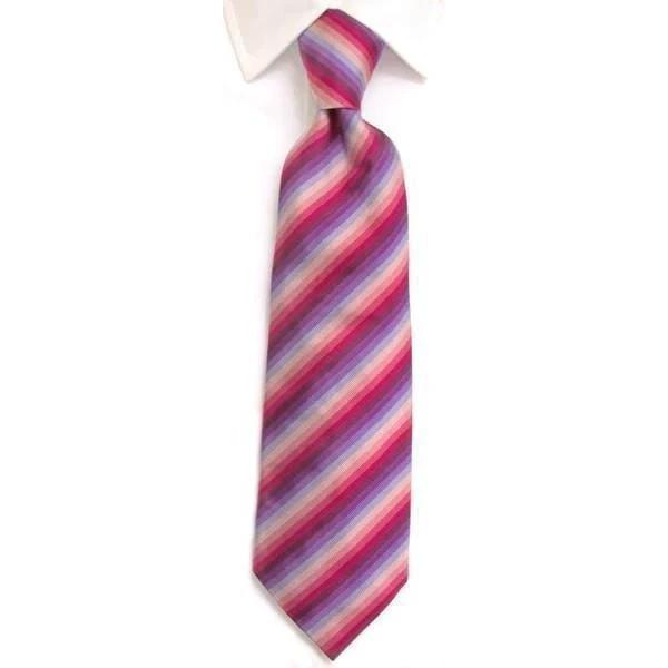 Handmade Mauve and Cerise Rainbow Stripe Silk Tie by whtshirtmakers.com