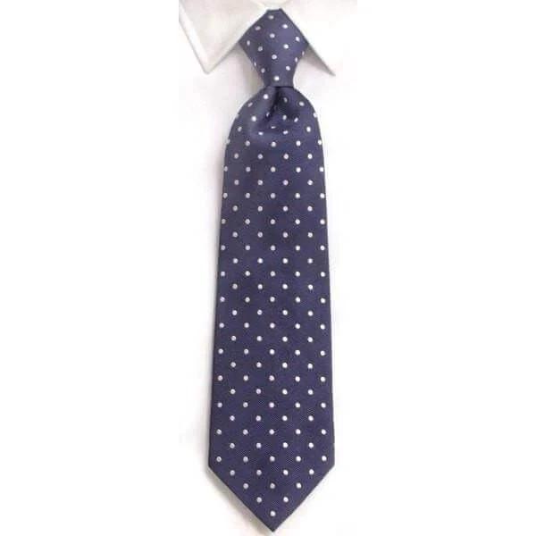 Handmade Sky Blue & White Spot Silk Tie by whtshirtmakers.com