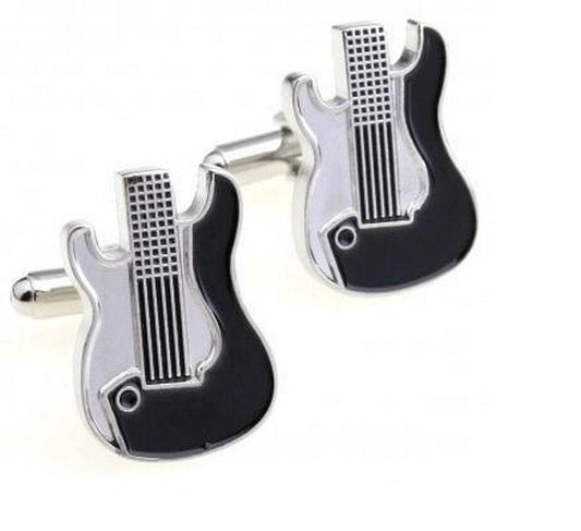 guitar shaped cufflinks by Frederick Thomas Handmade Mens Ties