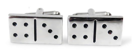 silver style domino cufflinks by Frederick Thomas Handmade Mens Ties
