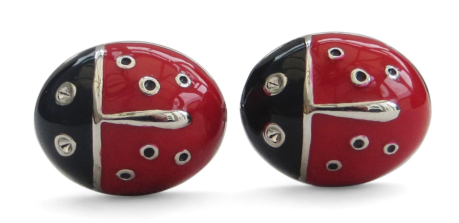 ladybird cufflinks by Frederick Thomas Handmade Mens Ties