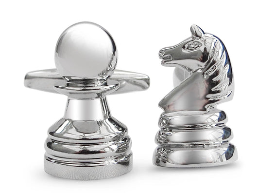 silver style chess piece cufflinks by Frederick Thomas Handmade Mens Ties