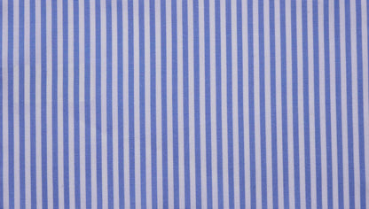 WH Taylor Shirtmakers Blue Bengal Stripe Poplin Men's Bespoke Shirt by whtshirtmakers.com