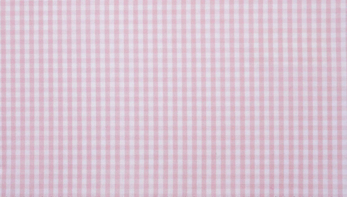 WH Taylor Shirtmakers Pink Small Gingham Check Poplin Men's Bespoke Shirt by whtshirtmakers.com