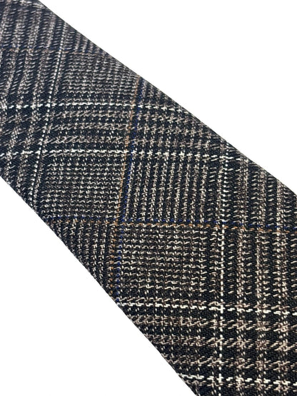 chestnut check tweed wool tie by Frederick Thomas Handmade Mens Ties